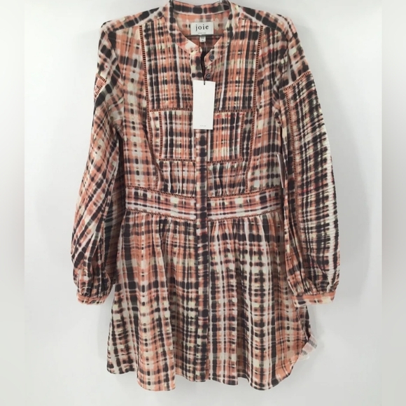 Joie Women's Fall Multi color longsleeve shirt dress/ blouson Sz 6